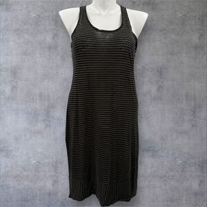 Eileen Fisher Linen Tank Dress Striped Casual Sleeveless Dress‎ M